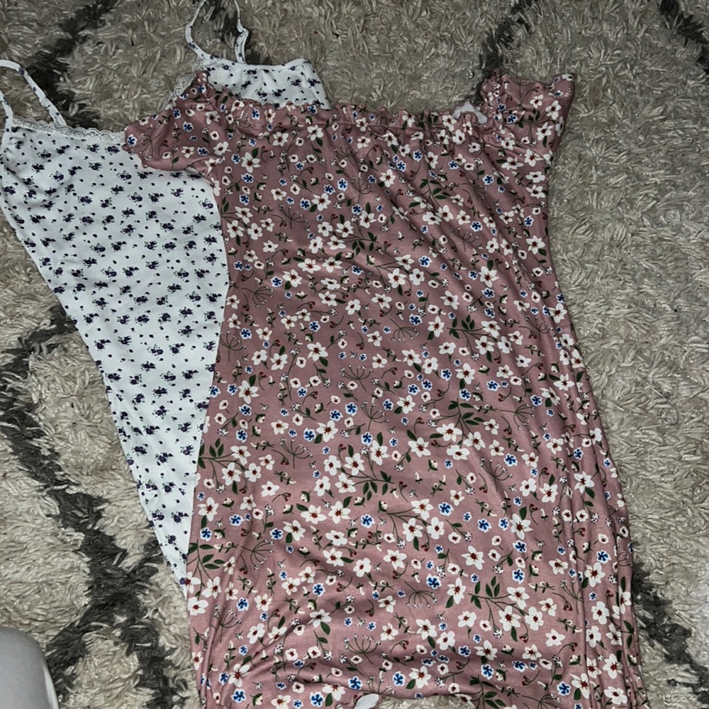 Two floral bodycon minis / NWOT